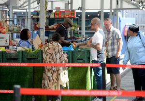 Trader Jeremy Watson serving the customers