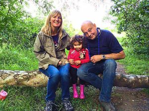 Jez Prescott and his wife Sam with granddaughter Tahlia