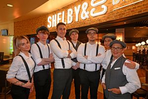Staff are ready to welcome customers at the new eatery