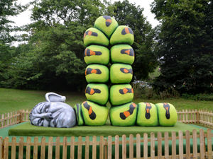 Supporting image for story: Ironbridge caterpillar sculpture: Exciting, alarming or both?