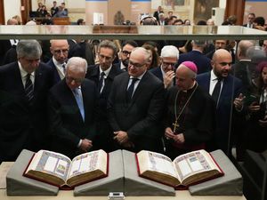 Supporting image for story: Bible described as the ‘Mona Lisa of illuminated manuscripts’ goes on display