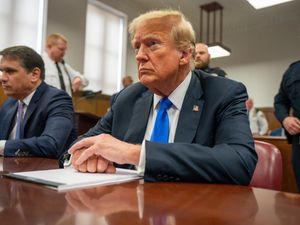 Donald Trump appears at Manhattan criminal court during jury deliberations in his criminal hush money trial in New York on May 30 2024