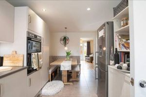 The fully-fitted kitchen doubles as a diner