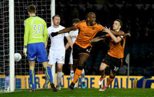 Boly celebrates his goal in a 3-0 win at Leeds (© AMA / Sam Bagnall)