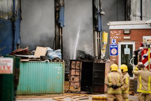 The morning after the fire at Greenway Polymers