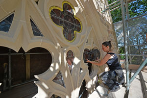 Ester has been working on the window for the past five and a half months