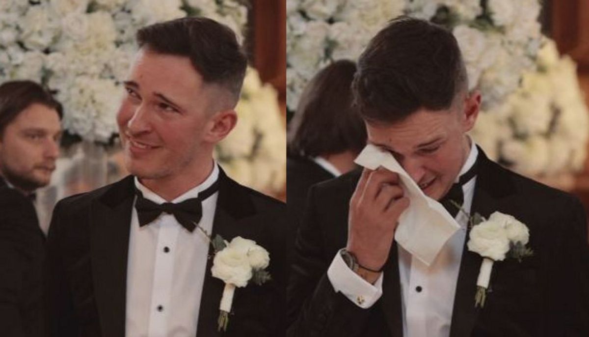 Heart-melting moment West Midlands groom bursts into tears at sweet wedding day message from young daughter