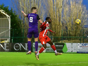 Jimmy Armson opens the scoring for AFC Telford United at Stourbridge