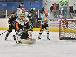 Supporting image for story: Tigers keep their cool to
blow open NIHL title race