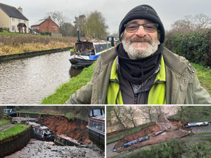 Supporting image for story: 'I didn't even have time to put my teeth in!' Telford boater tells of dash to safety after catastrophic Whitchurch canal collapse