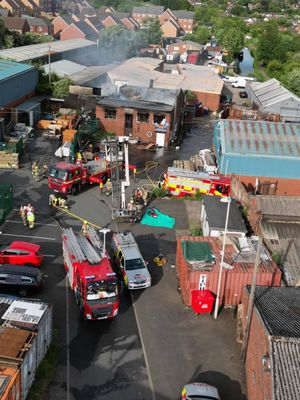 The blaze took hold on Thursday afternoon and was tackled by five crews