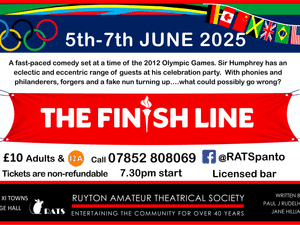 Batty Sir Humphrey, the owner of a run-down manor house entertaining an eclectic and eccentric range of guests at his Olympic celebration party. With phonies and philanderers, forgers and a fake nun turning up………what could possibly go wrong? 