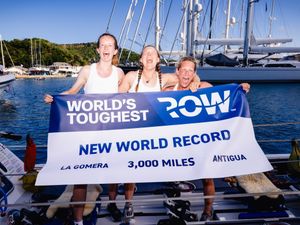 Supporting image for story: Shrewsbury's Atlantic rowing record-breaker talks capsizes, missing family and making lifelong bonds