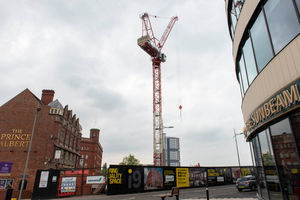 The new 36m crane at the site