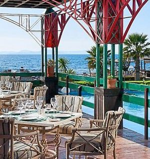 Al fresco dining after creating a Greek meal