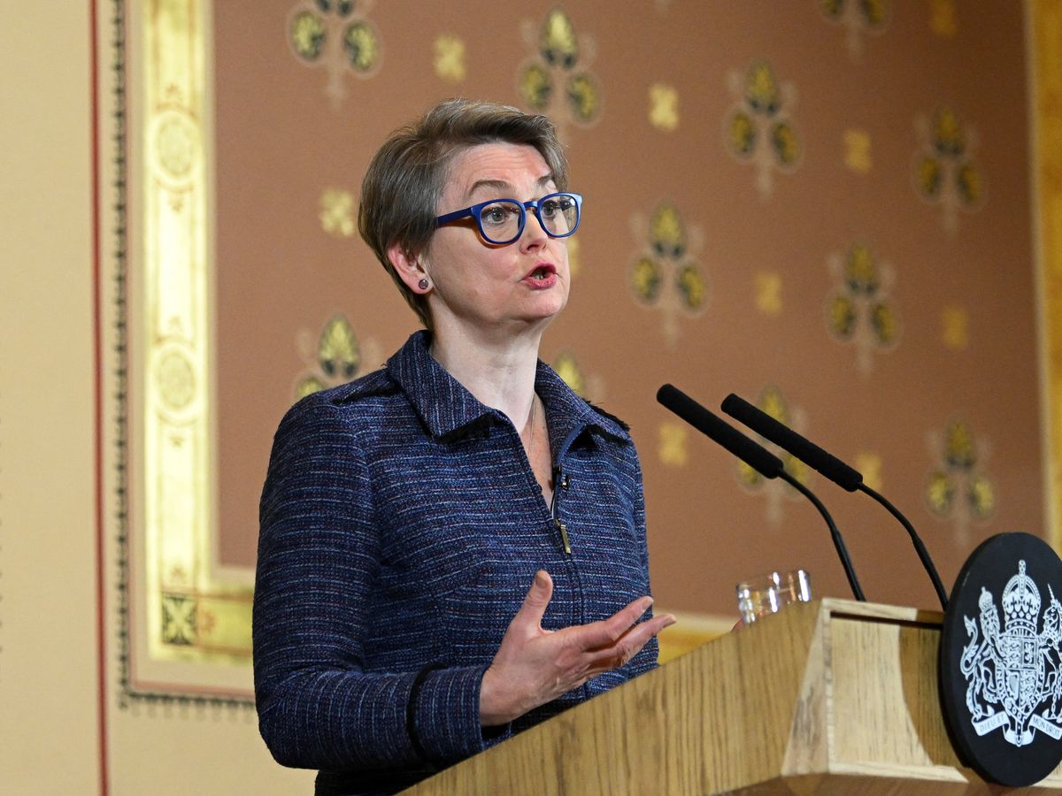 Yvette Cooper counters Trump criticism of Khan and praises Europe&rsquo;s &lsquo;strength&rsquo;