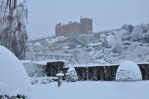 A snowy scene at Powis Castle in December 2017.