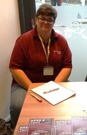 Former Telford College student Kayleigh Parsons from Above and Beyond 