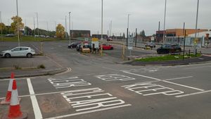 A little busier,. but not much. The southern end of Flood Street car park, near the Duncan Edwards Leisure Centre