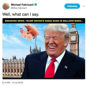Conservative MP Mr Fabricant has apologised for sharing this now deleted tweet