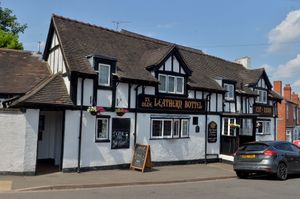 The front of Ye Olde Leathern Bottle in Wednesbury.
