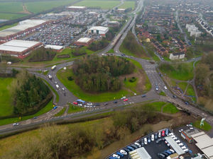 Meole Brace roundabout. Photo: Shropshire Council/WSP .
