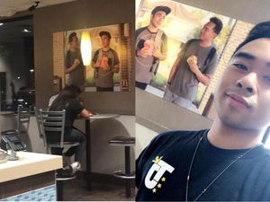 Supporting image for story: Student hangs picture of himself in McDonald’s – it’s still there 51 days later