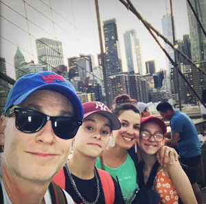 The Griffiths family in the Big Apple last year.