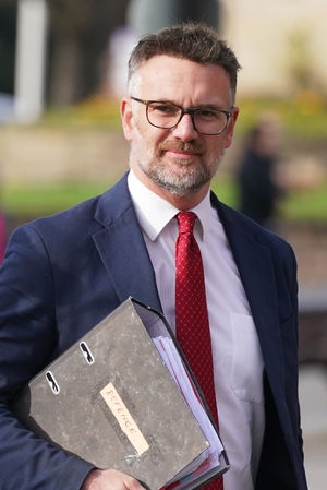 Bargain Hunt auctioneer Charles Hanson outside Derby Crown Court