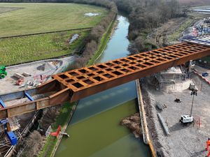 Supporting image for story: Timelapse footage shows HS2 engineers move 1,620 tonne bridge over the Grand Union Canal
