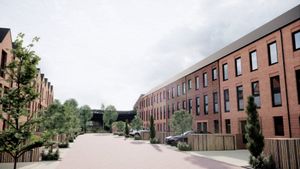 CGI of a street in the £150m Canalside South development