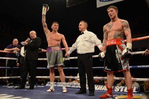 Winner - Tipton's Ricky Summers claims his victory from a light heavyweight six-rounder against Mitch Mitchell.