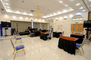 The Park Hall Hotel's ballroom has been transformed into a Nightingale courtroom 