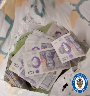 Some of the cash which was found by officers