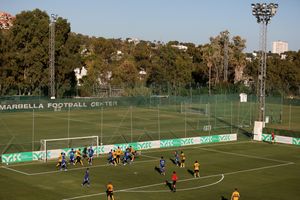 The incident occured in the friendly clash in Marbella (Jack Thomas/Getty)