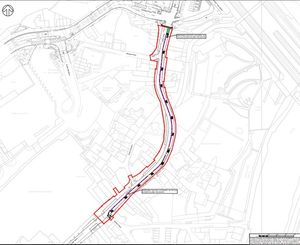 A map displaying the route of the new two-way cycleway on Castle Gates and Castle Street. Picture: Shropshire Council.