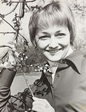 'Things are blossoming for Ivy, she was runner up in the Midlands Area heat of the British Heart Foundation's Nurse of the year competition' - Ivy is pictured in April 1978.