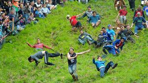 The annual cheese rolling at Cooper's
