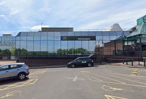 Telford Shopping Centre McDonald's pictured by Google Maps in 2022 when the fascia board was black