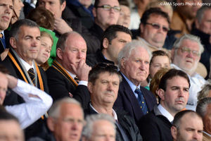 Steve Morgan the owner / chairman of Wolverhampton Wanderers and Sir Jack Hayward the former owner of Wolverhampton Wanderers