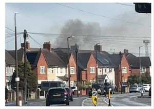 Fire crews raced to a road in Wednesbury today (Wednesday 25 March). (Photo: Macy Burgess)