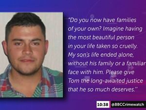 Supporting image for story: £30,000 reward issued as mother of Tom Kirwan makes emotional appeal 10 years on from Wolves fan's murder