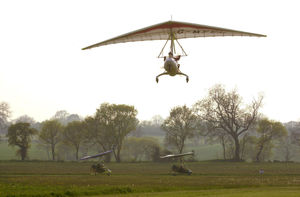 The aircraft set off for a circuit above the airfield near Shifnal, after the planned trip around the Wrekin was cancelled.