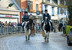 The Albrighton Hunt parades through Newport