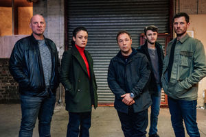 Stephen Graham with co-stars in Line of Duty