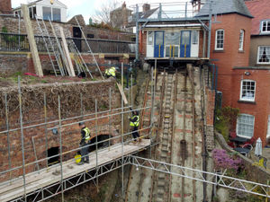 Supporting image for story: Row erupts over who will foot the bill as Bridgnorth Cliff Railway repair work finally begins
