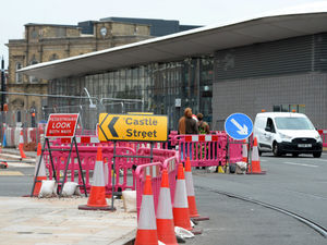 Supporting image for story: Time's up! But Wolverhampton Metro extension works still there  