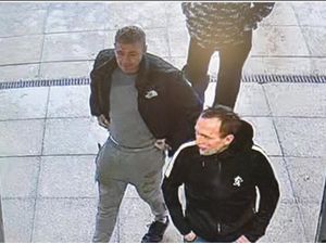 An image of two men Staffordshire Police would like to speak to has been released. Photo: Staffordshire Police