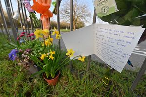 Tributes left for cyclist who died in a collision with a car near Brownhills on the Chester Road North Island