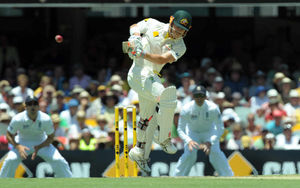Australia's David Warner bats